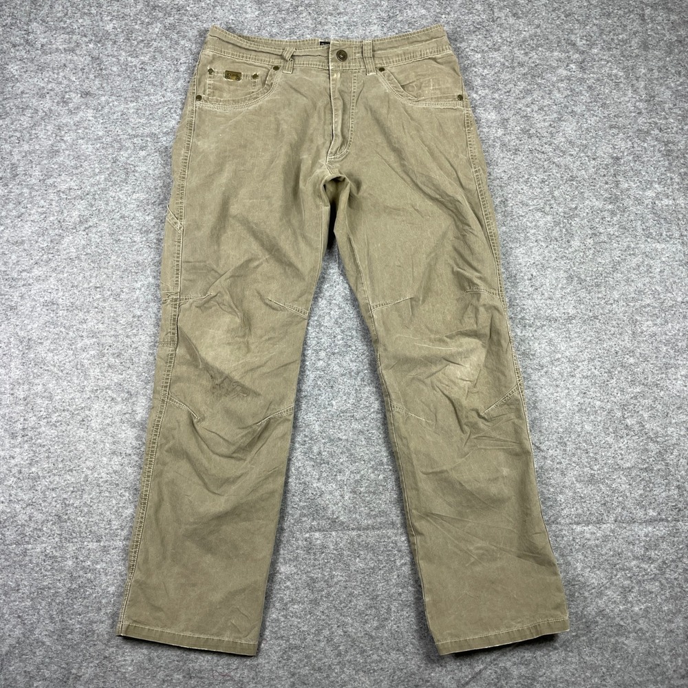 Kuhl Revolvr Pants Mens 32x30 Brown Uberkuhl Articulated Knee Hiking Outdoor